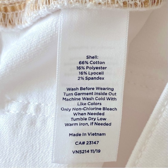 TALBOTS Flawless Five-Pocket Slim Ankle Jeans, Women's, True White, Size 8 - Picture 14 of 14